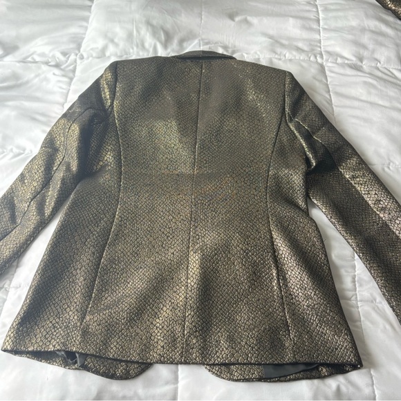 Anne Klein Metallic Gold Blazer - Picture 3 of 4
